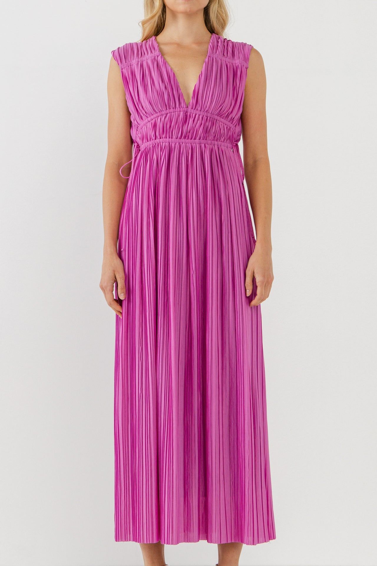Pleated Straps Detail Midi Dress sold by Endless Rose product image thumbnail 5