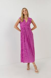 Pleated Straps Detail Midi Dress sold by Endless Rose