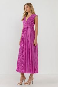 Pleated Straps Detail Midi Dress sold by Endless Rose