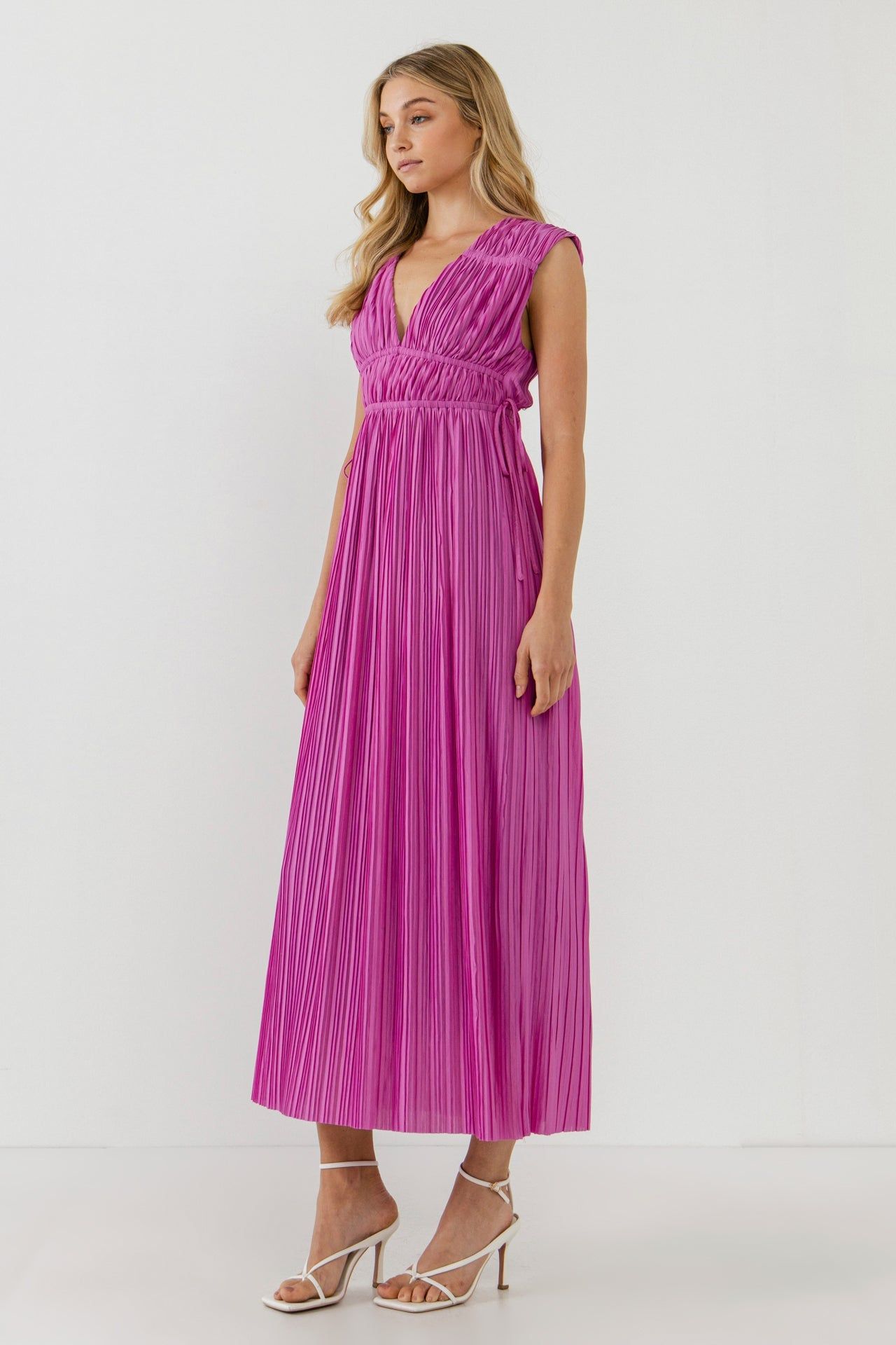 Pleated Straps Detail Midi Dress sold by Endless Rose product image thumbnail 4