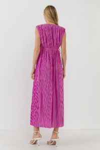 Pleated Straps Detail Midi Dress sold by Endless Rose
