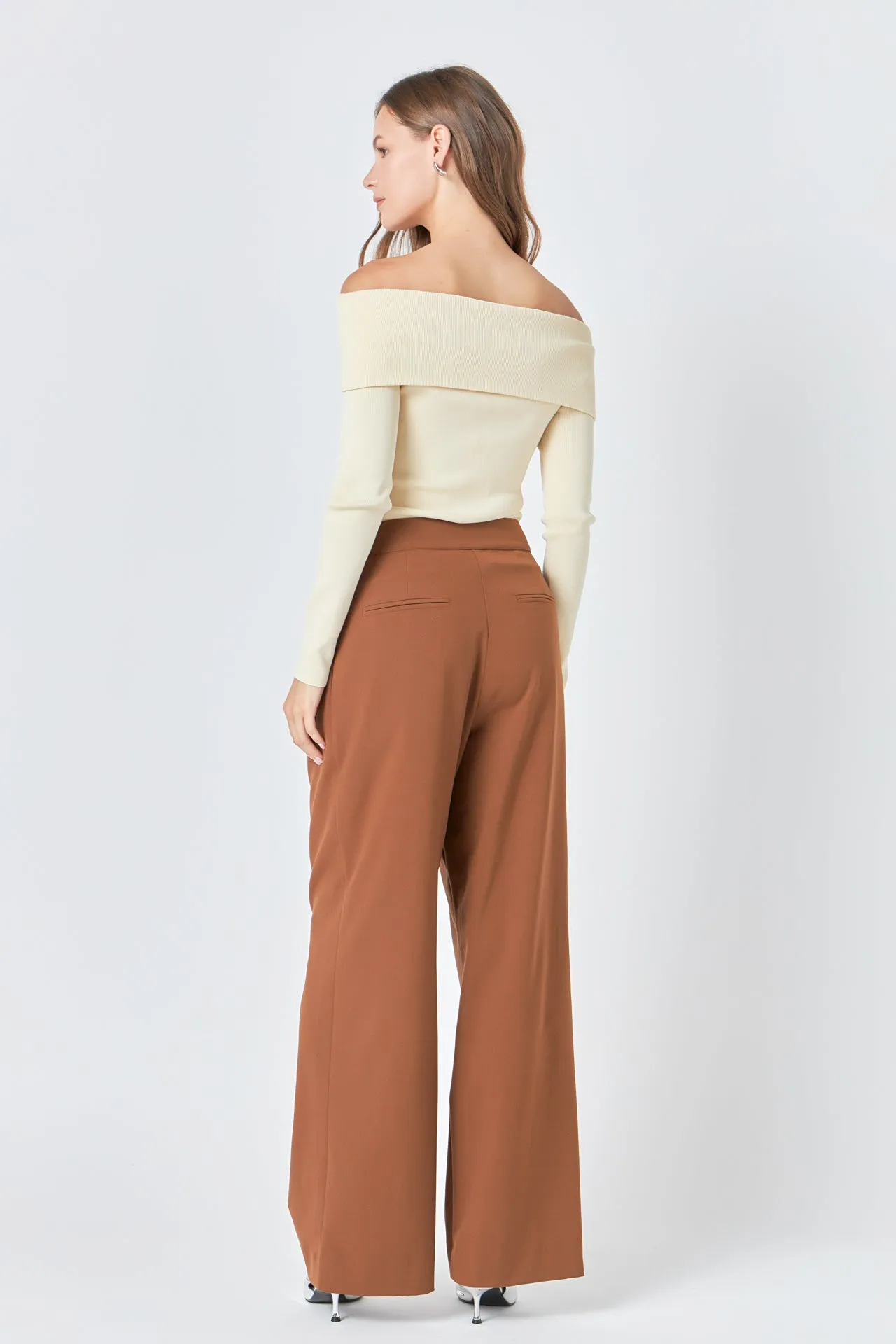 Off Shoulder Long Sleeve Knit Top sold by Endless Rose product image thumbnail 4