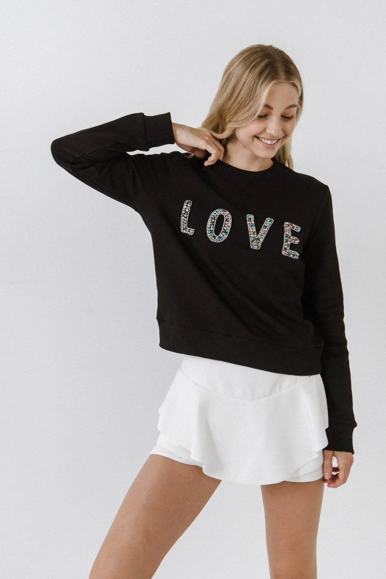 Beads Lettering Sweatshirt sold by Endless Rose product image thumbnail 5