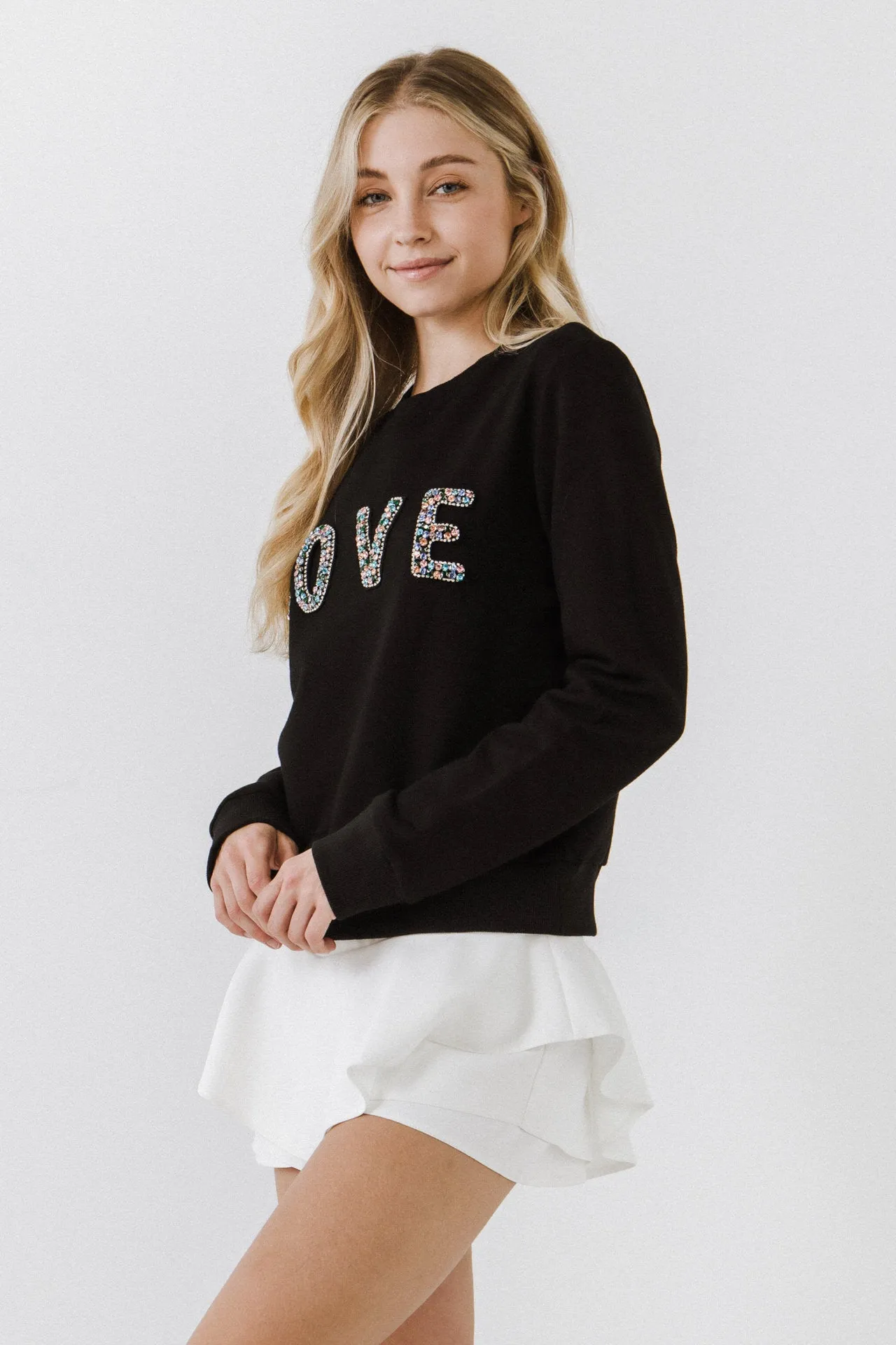 Beads Lettering Sweatshirt sold by Endless Rose product image thumbnail 3