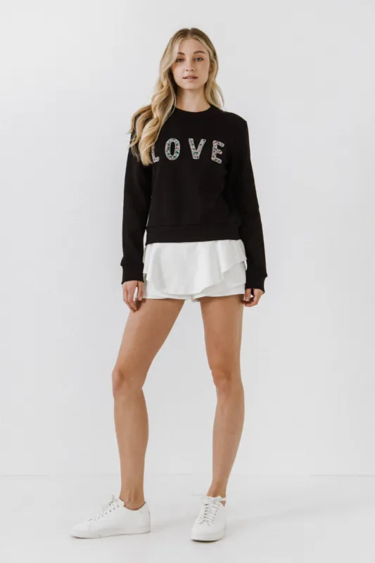 Beads Lettering Sweatshirt sold by Endless Rose