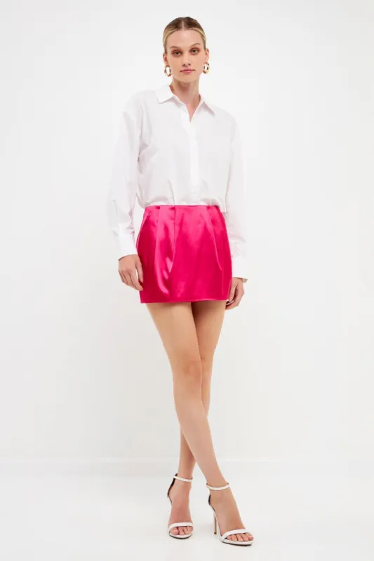 Satin Mini Skirt sold by Endless Rose