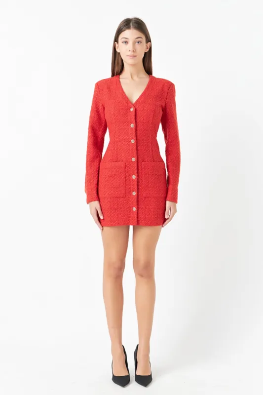 Textured Button Down Dress - Final Sale sold by Endless Rose