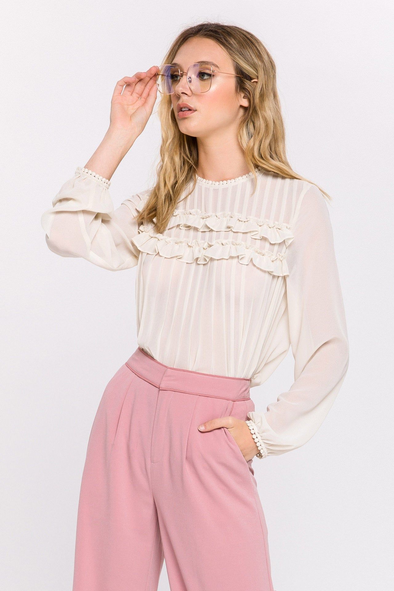 Lace Detail Pleated Blouse sold by Endless Rose product image thumbnail 5