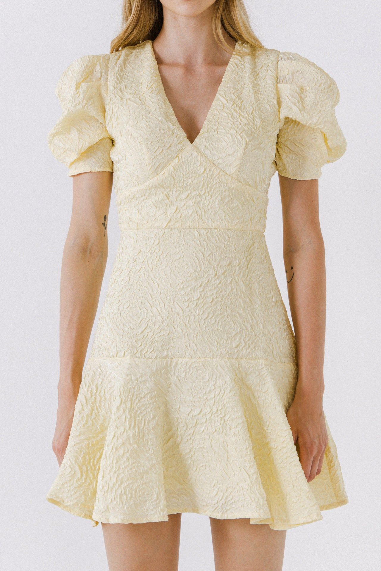 Texture V-neck Mini Dress sold by Endless Rose product image thumbnail 7