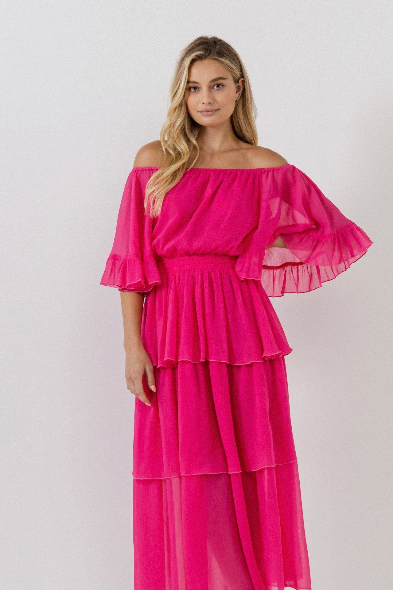 Off-The-Shoulder Tiered Maxi Dress sold by Endless Rose product image thumbnail 5