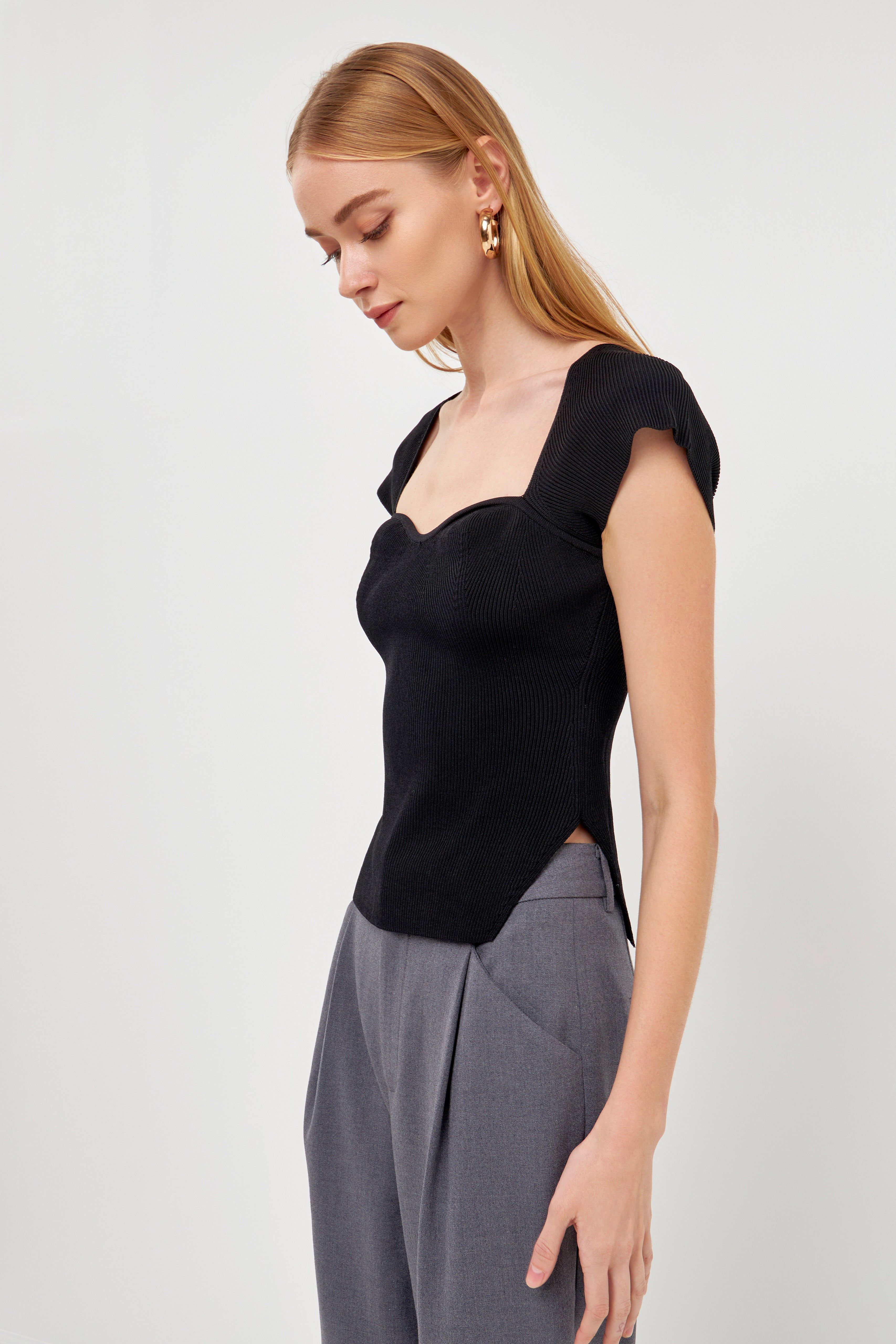 Sale of Sweetheart Short Sleeve Top sold by Endless Rose product image thumbnail 5