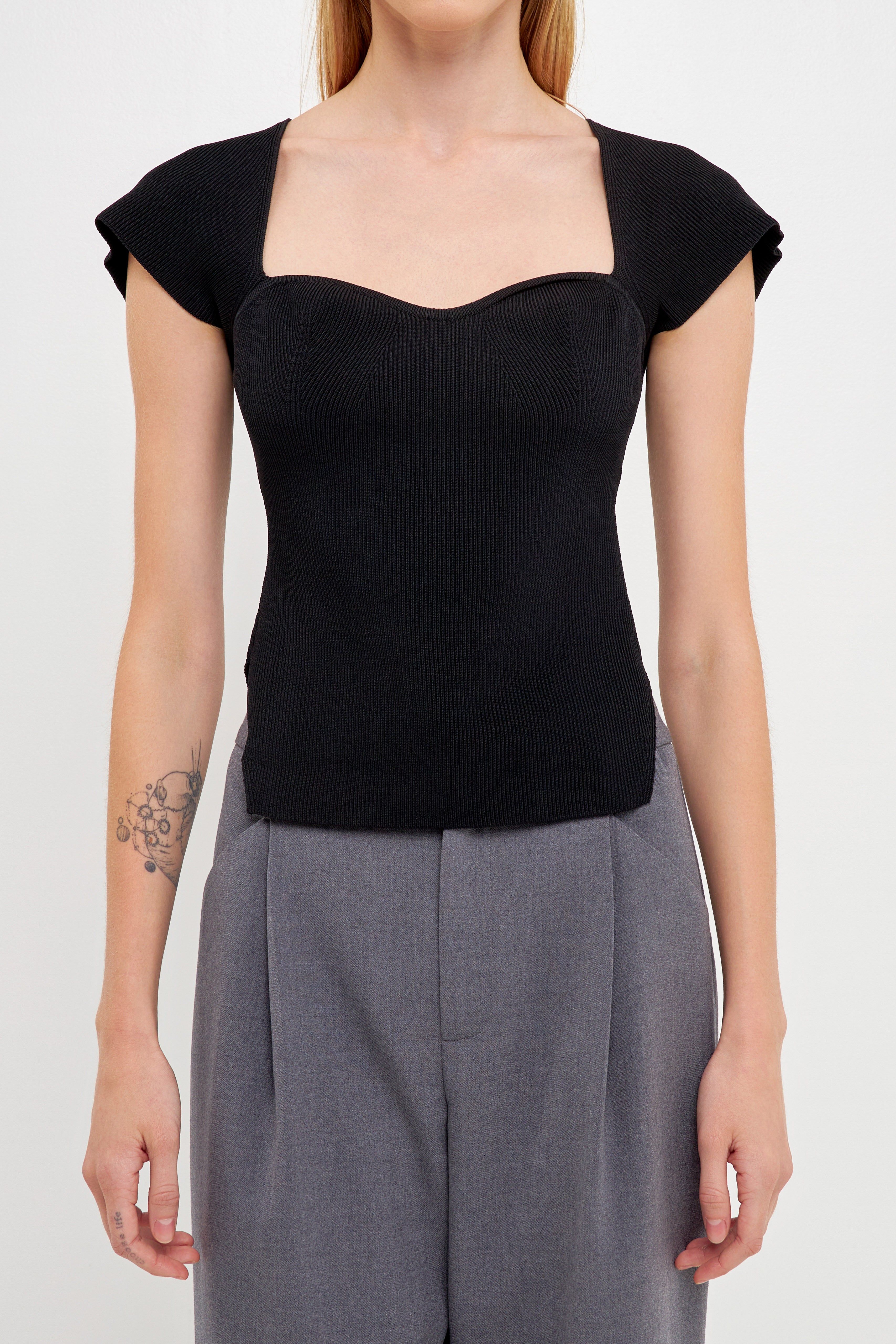 Sale of Sweetheart Short Sleeve Top sold by Endless Rose product image thumbnail 2