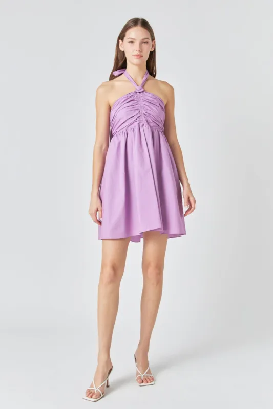 Ruched Halter Neck Flounce Dress sold by Endless Rose