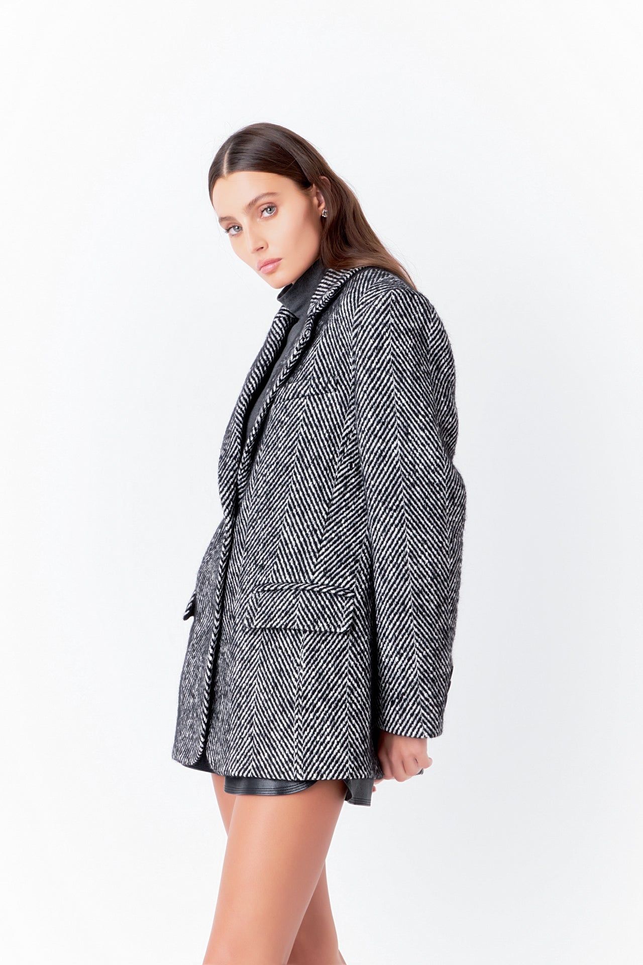 Herringbone Oversize Blazer sold by Endless Rose product image thumbnail 5