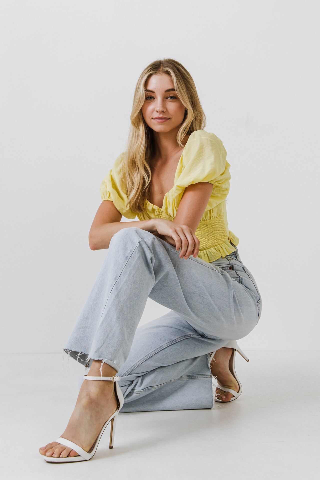 Sweetheart Smocked Puff Sleeve Top sold by Endless Rose product image thumbnail 5