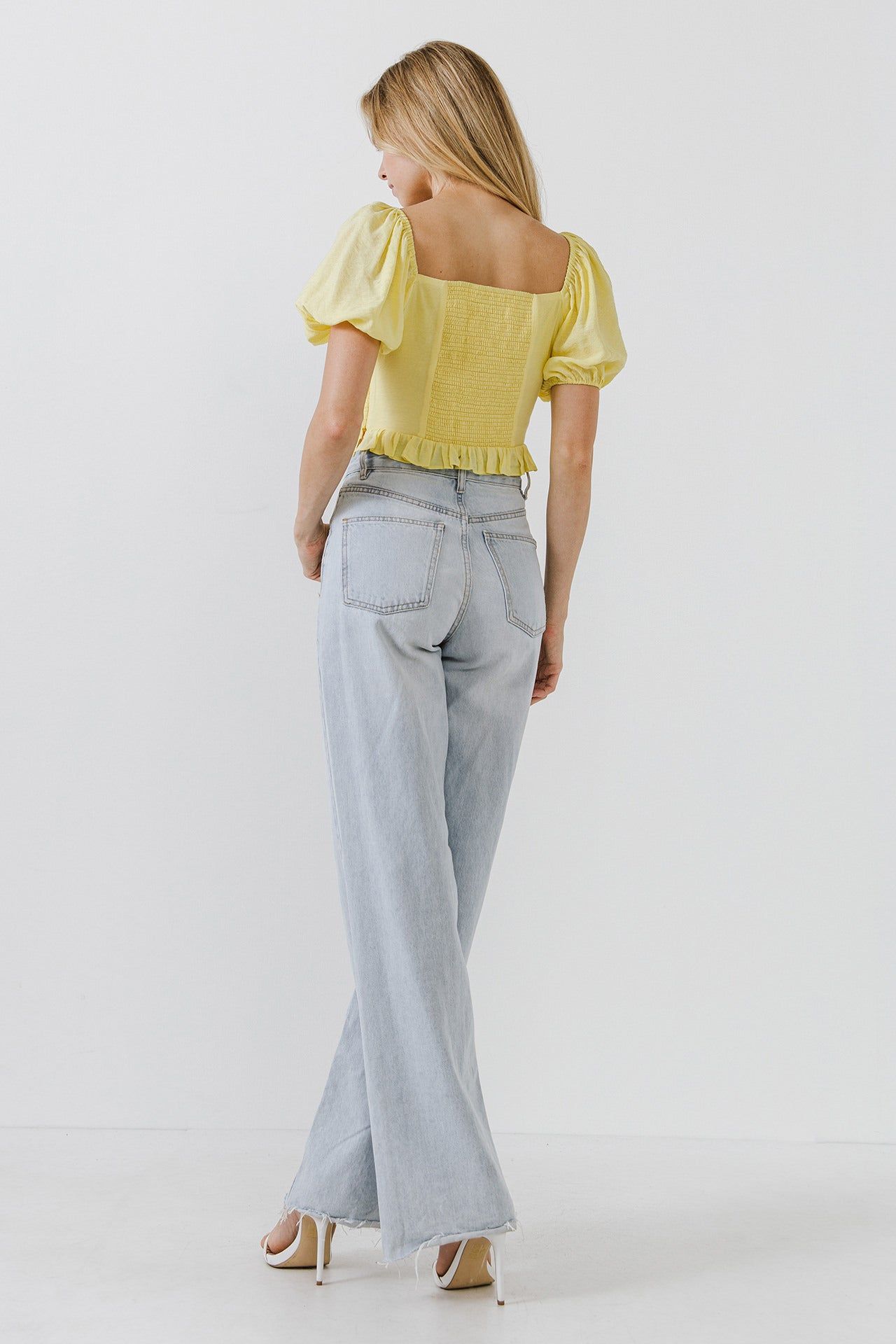 Sweetheart Smocked Puff Sleeve Top sold by Endless Rose product image thumbnail 4