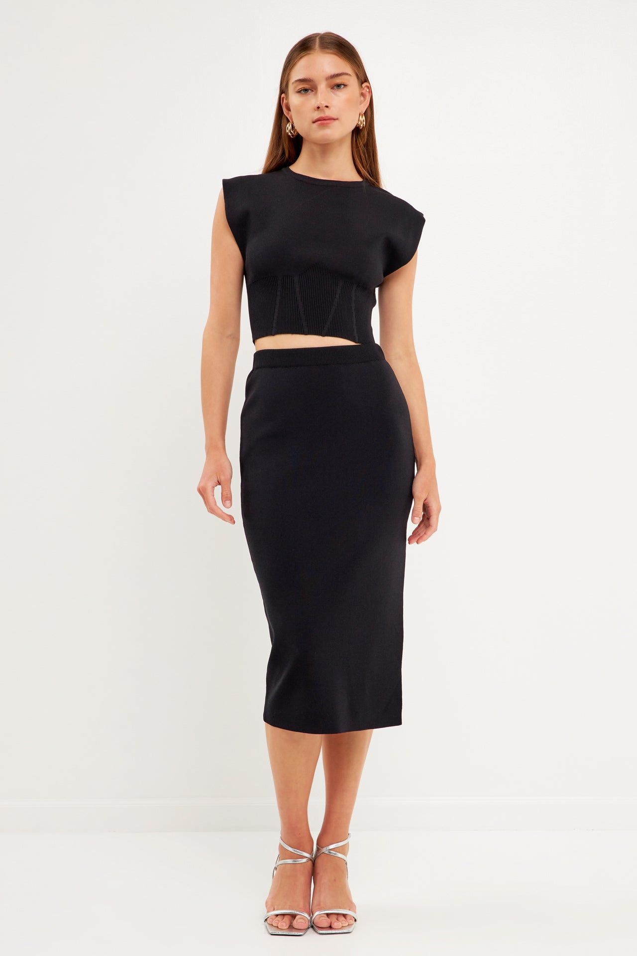 Cinched Waist Sleeveless Knit Top sold by Endless Rose