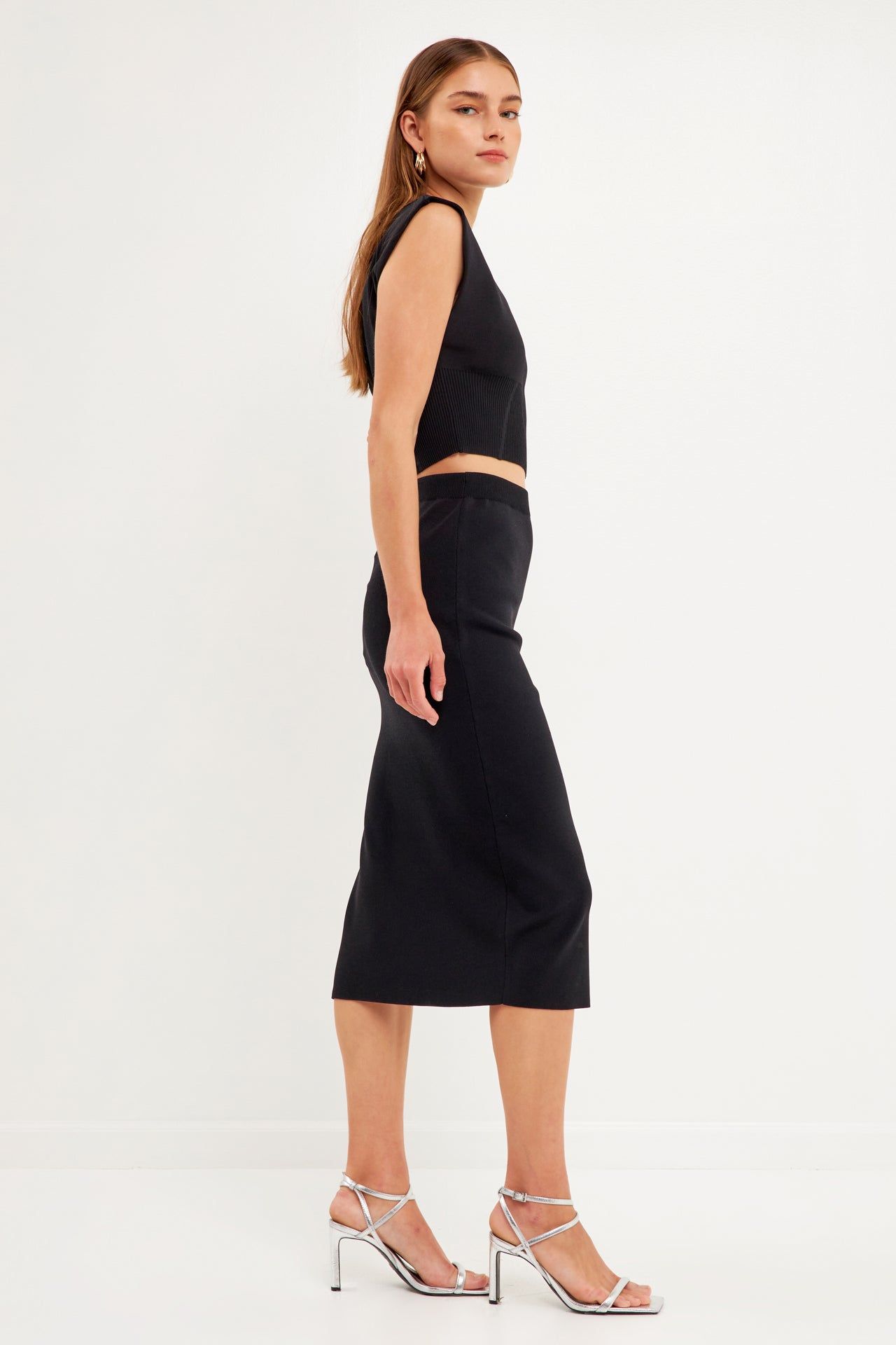 Cinched Waist Sleeveless Knit Top sold by Endless Rose product image thumbnail 3