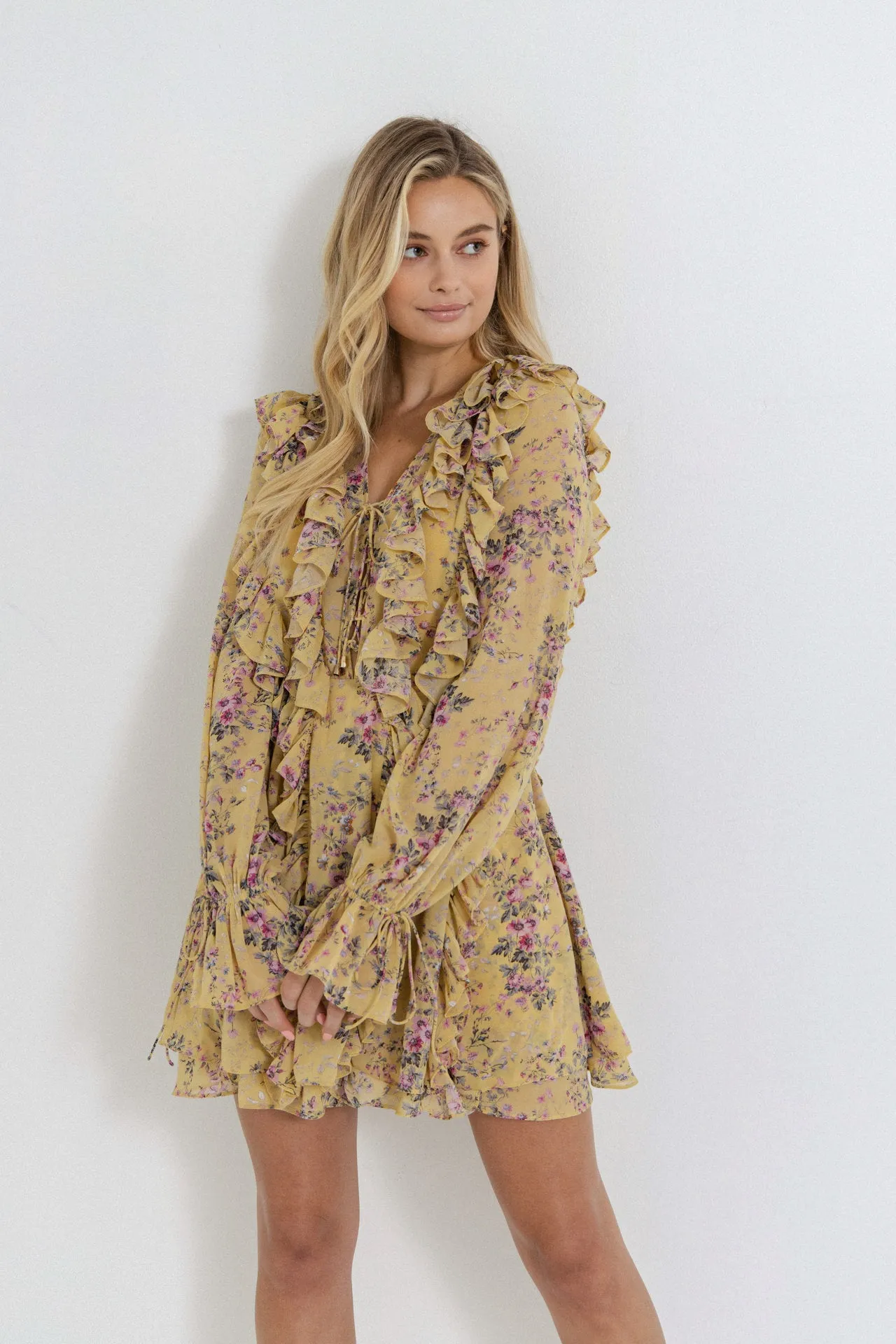 Chiffon Floral Ruffled Dress sold by Endless Rose product image thumbnail 5