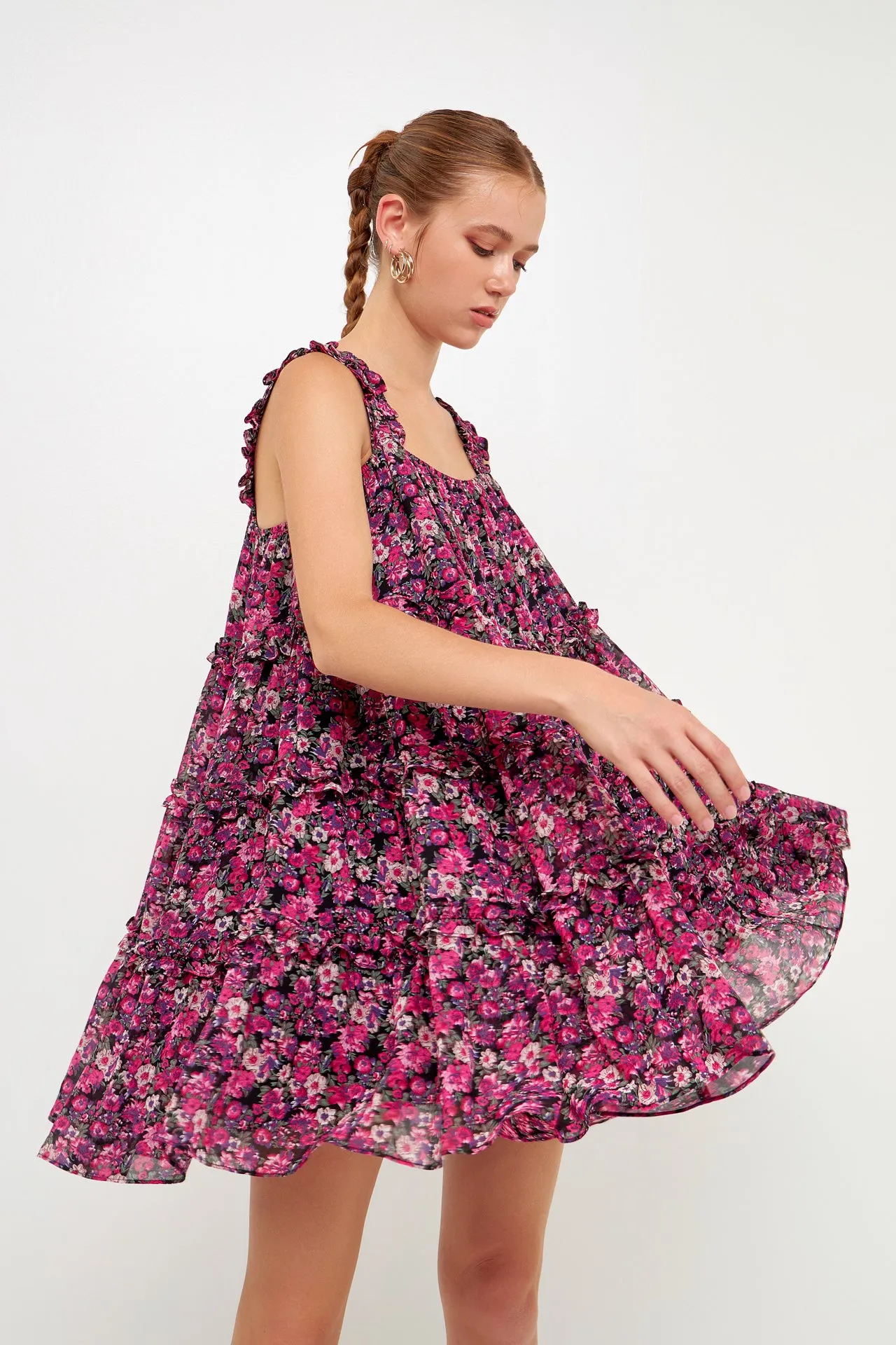 High Multi Chiffon Flounce Ruffled Mini sold by Endless Rose product image thumbnail 5