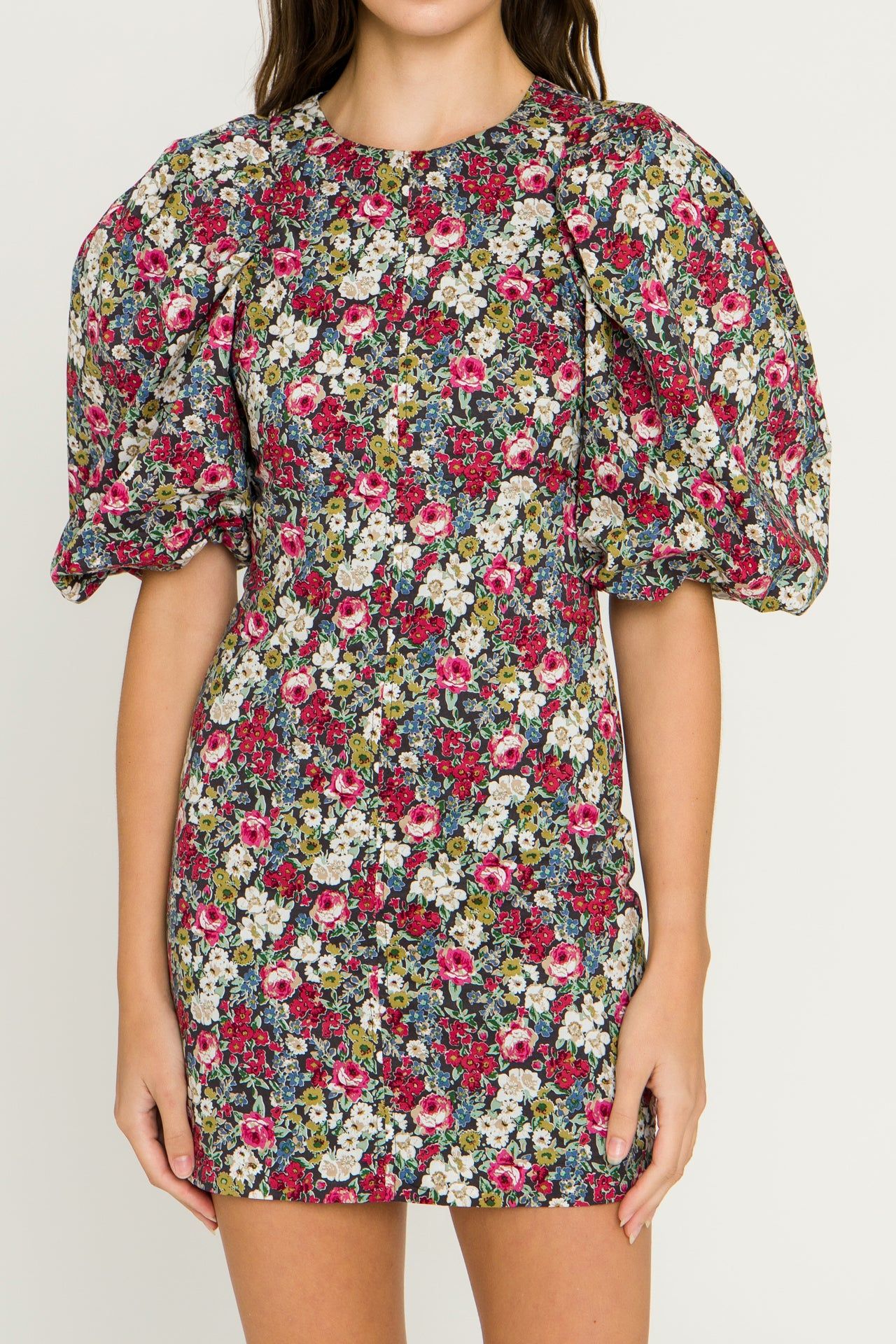 Floral Puff Sleeve Mini Dress sold by Endless Rose product image thumbnail 2