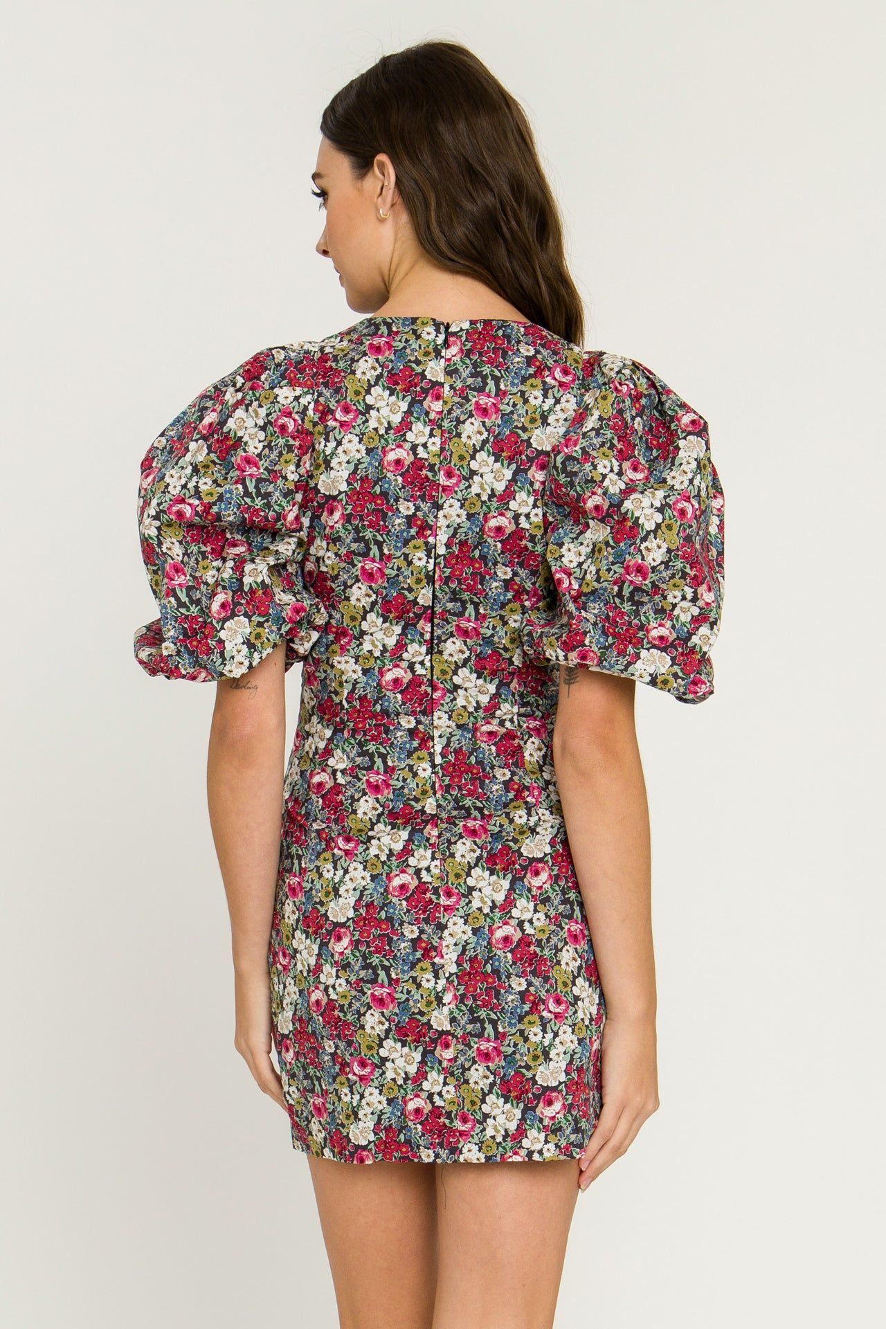 Floral Puff Sleeve Mini Dress sold by Endless Rose product image thumbnail 4