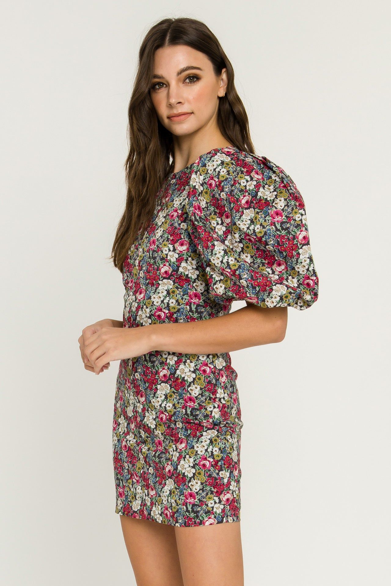 Floral Puff Sleeve Mini Dress sold by Endless Rose product image thumbnail 3