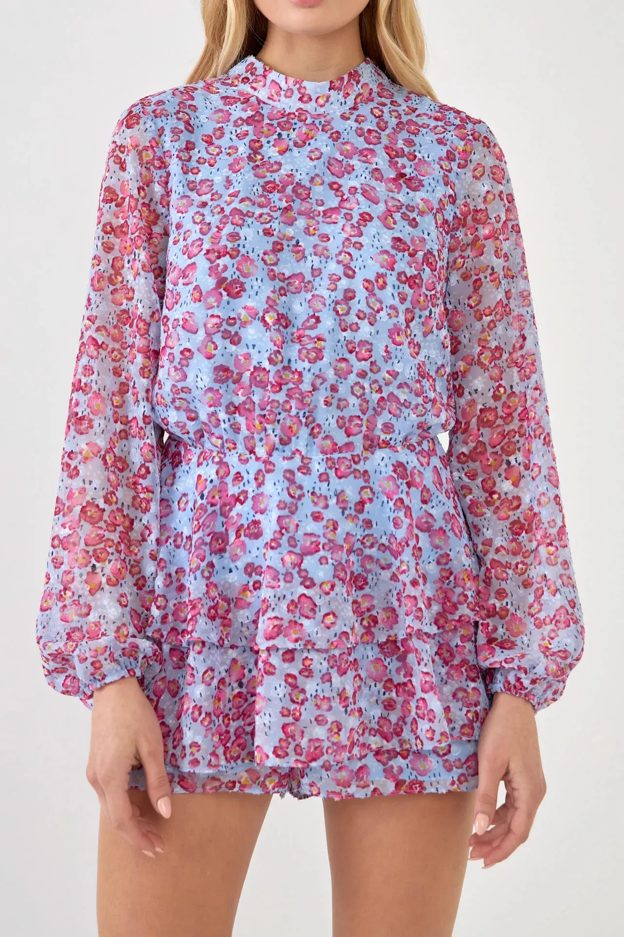 Long-Sleeve Floral Romper sold by Endless Rose product image thumbnail 2