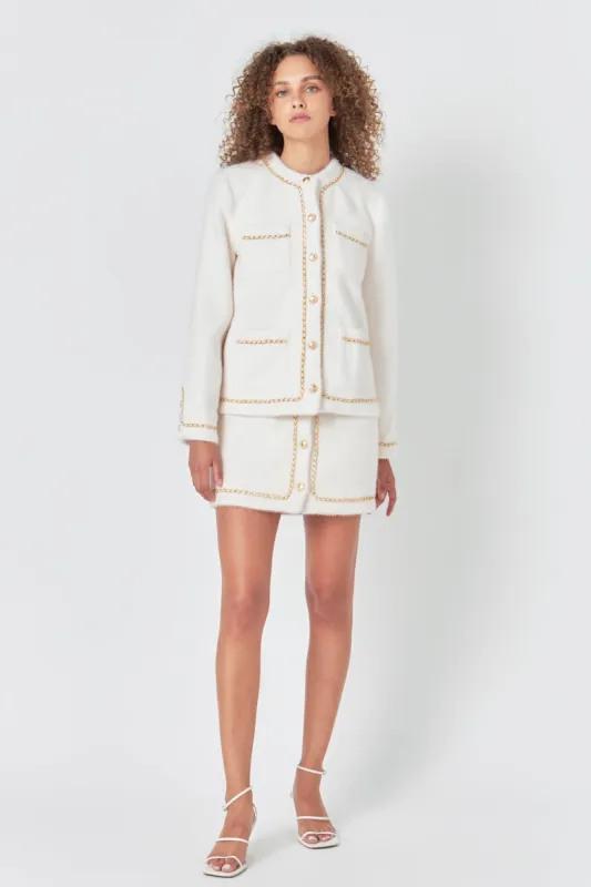 Chain Trimmed Jacket made by Endless Rose