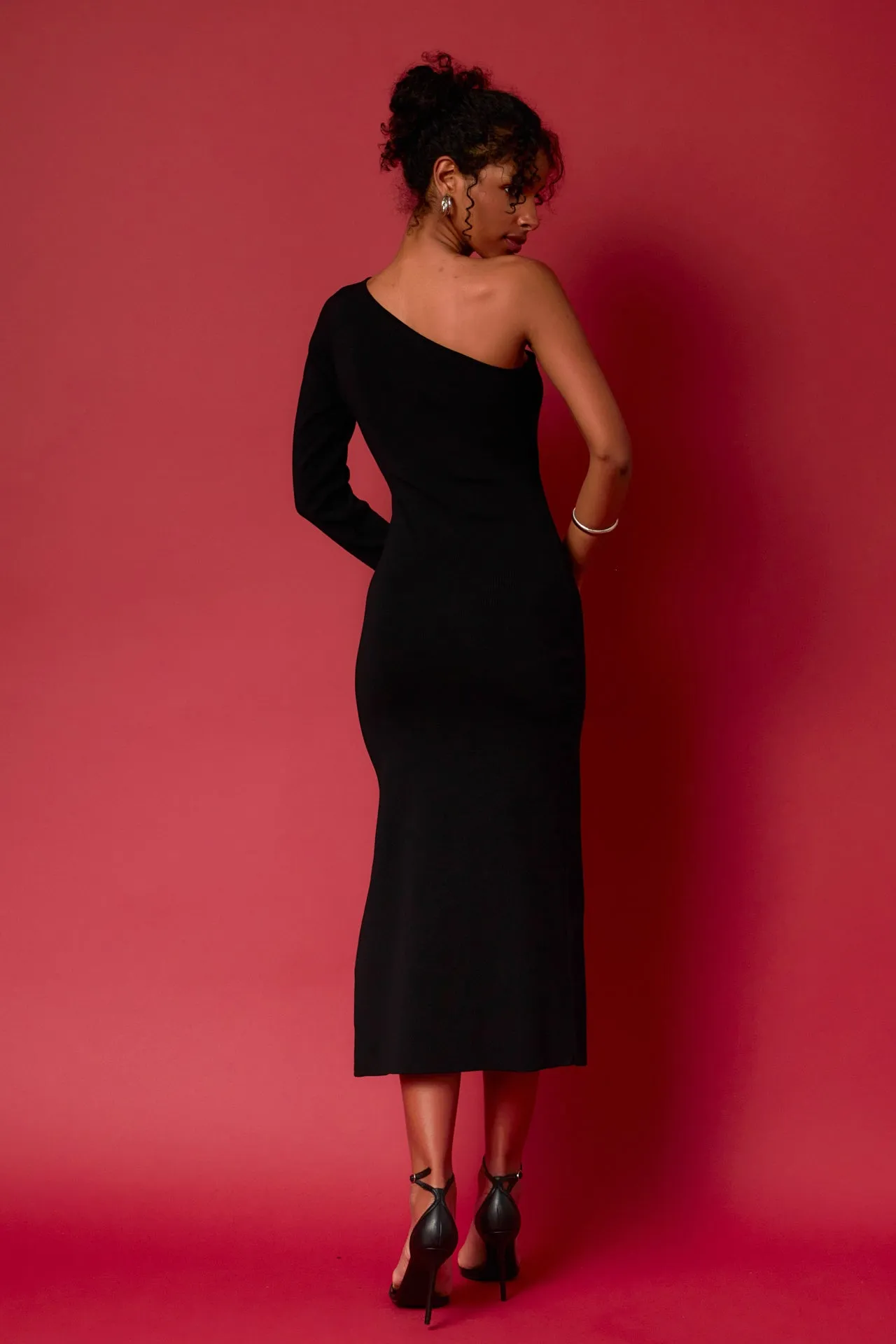 Knit One Shoulder Midi Dress sold by Endless Rose product image thumbnail 5