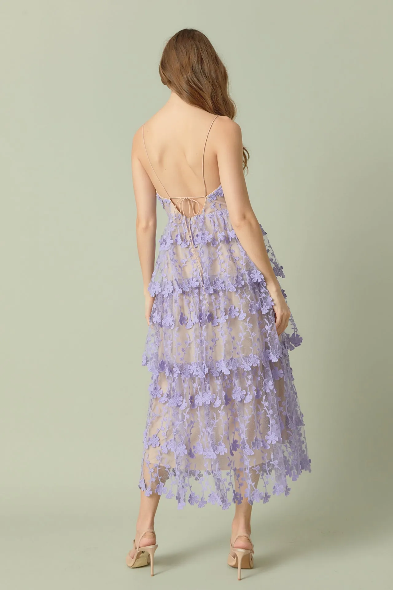 Crochet Layered Midi Dress sold by Endless Rose product image thumbnail 4