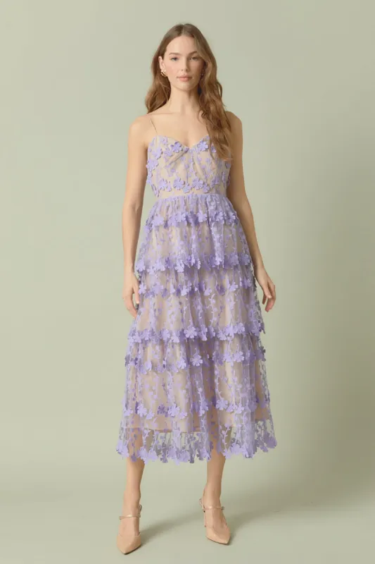 Crochet Layered Midi Dress sold by Endless Rose