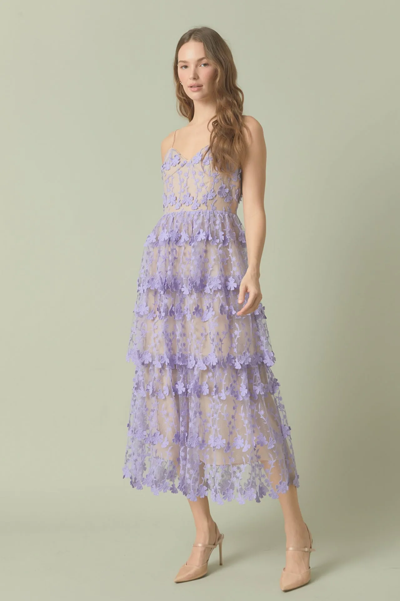 Crochet Layered Midi Dress sold by Endless Rose product image thumbnail 3