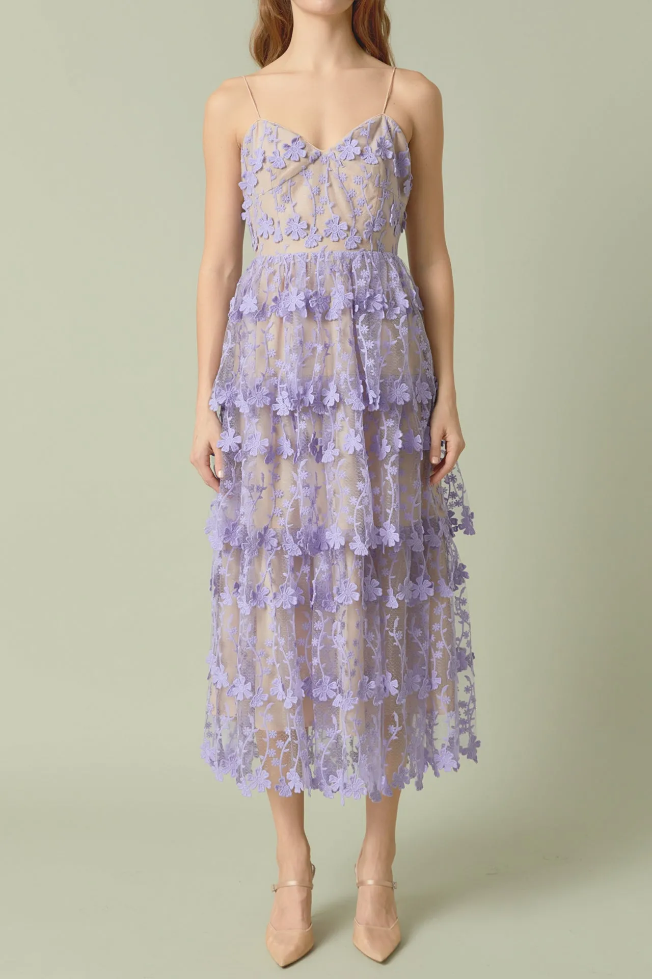 Crochet Layered Midi Dress sold by Endless Rose product image thumbnail 2