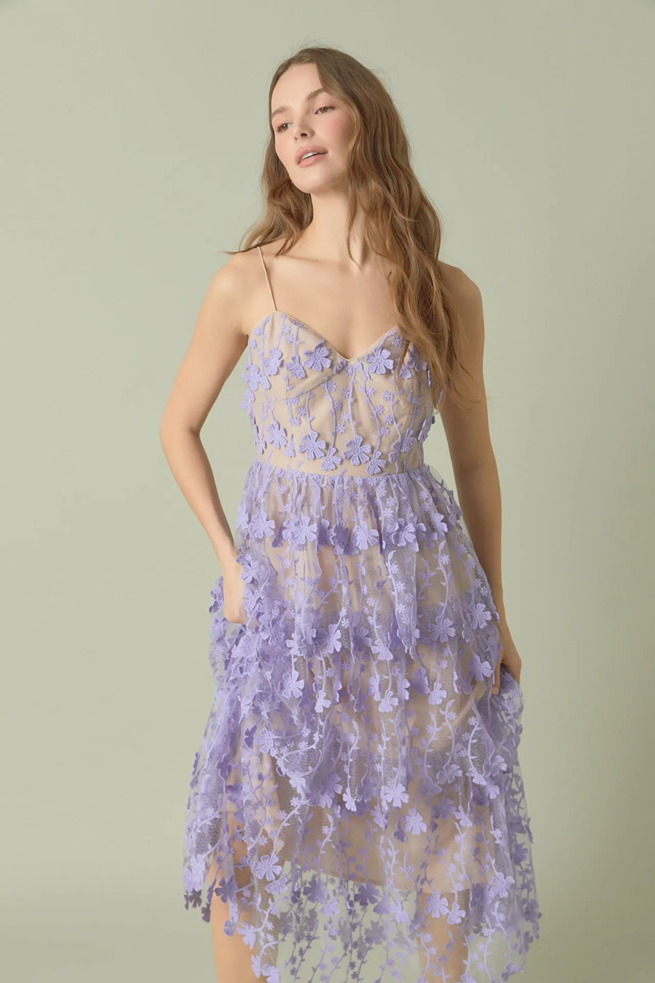 Crochet Layered Midi Dress sold by Endless Rose product image thumbnail 5