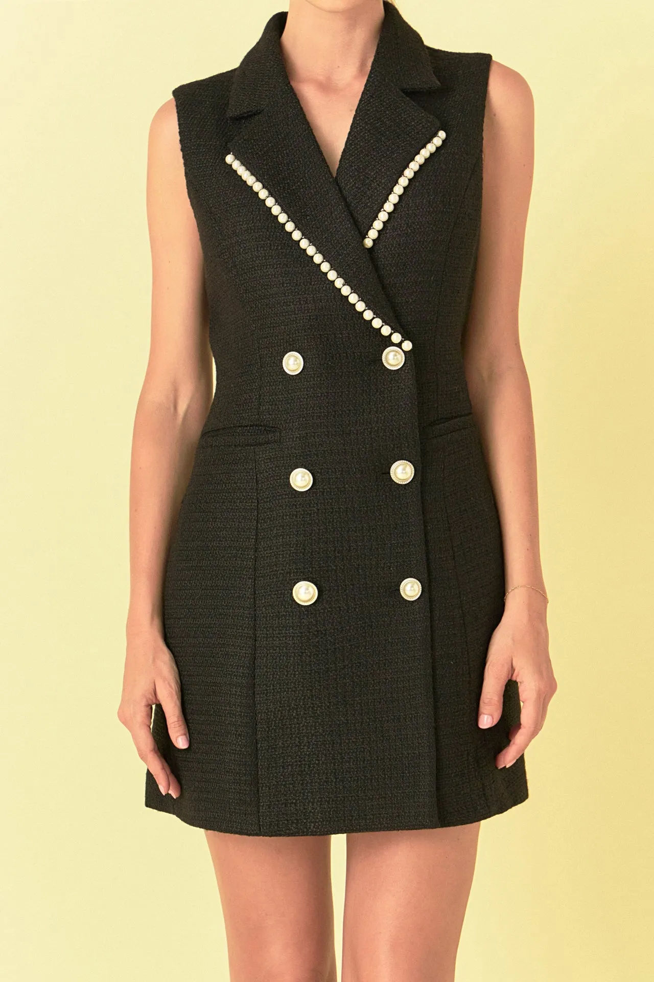 Pearl Trim Sleeveless Dress sold by Endless Rose product image thumbnail 2