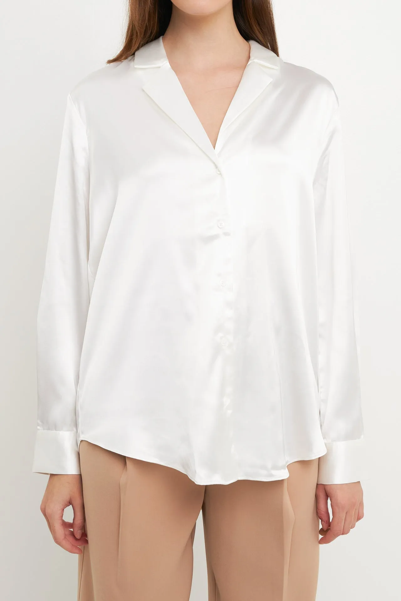 Classic Satin Over Shirt - Final Sale sold by Endless Rose product image thumbnail 2