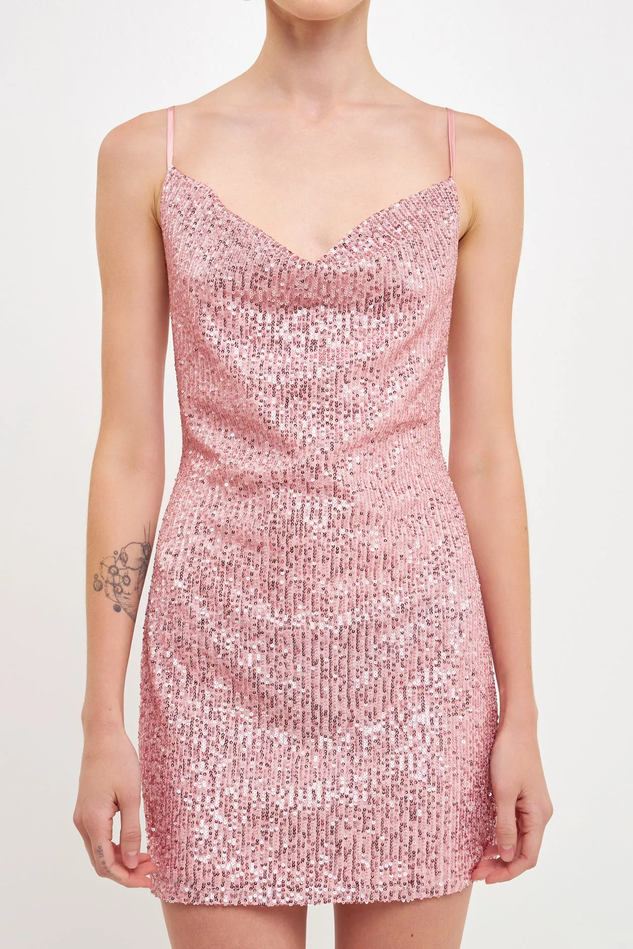 Sequin Cowl Neck Mini Dress sold by Endless Rose product image thumbnail 2