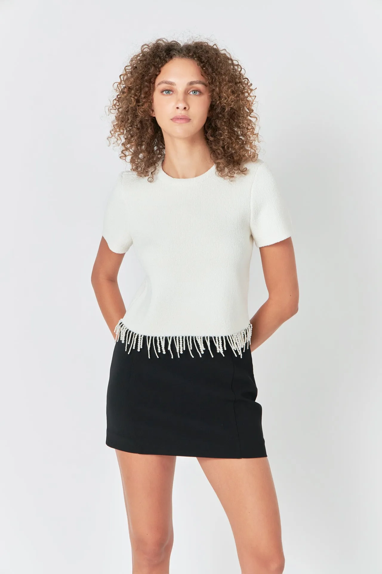 Premium Pearl Trim Knit Top sold by Endless Rose product image thumbnail 5