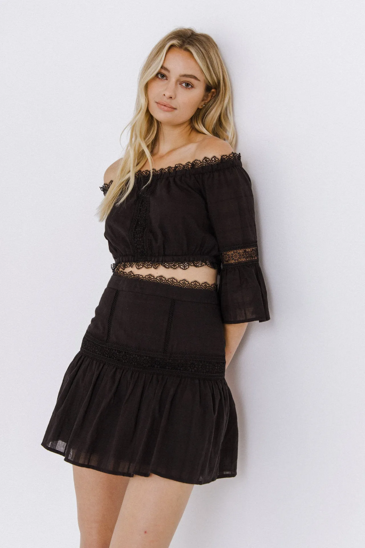 Yoke Flared Mini Skirt sold by Endless Rose product image thumbnail 5