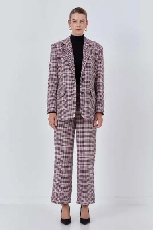 Houndstooth Oversize Blazer made by Endless Rose