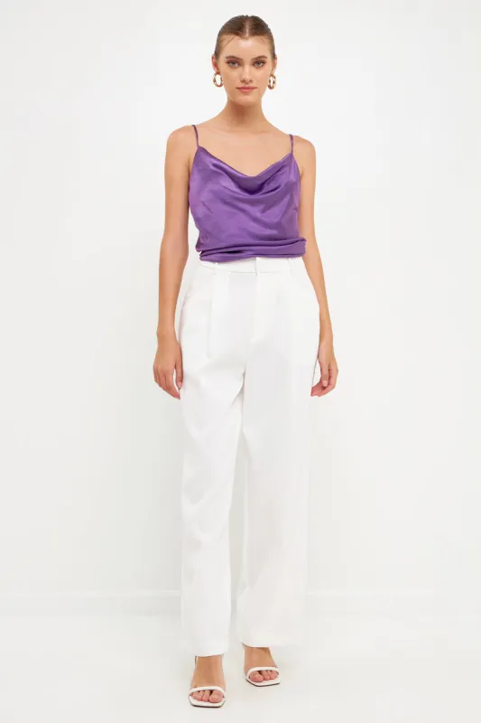 Satin Cowl Neck Top sold by Endless Rose