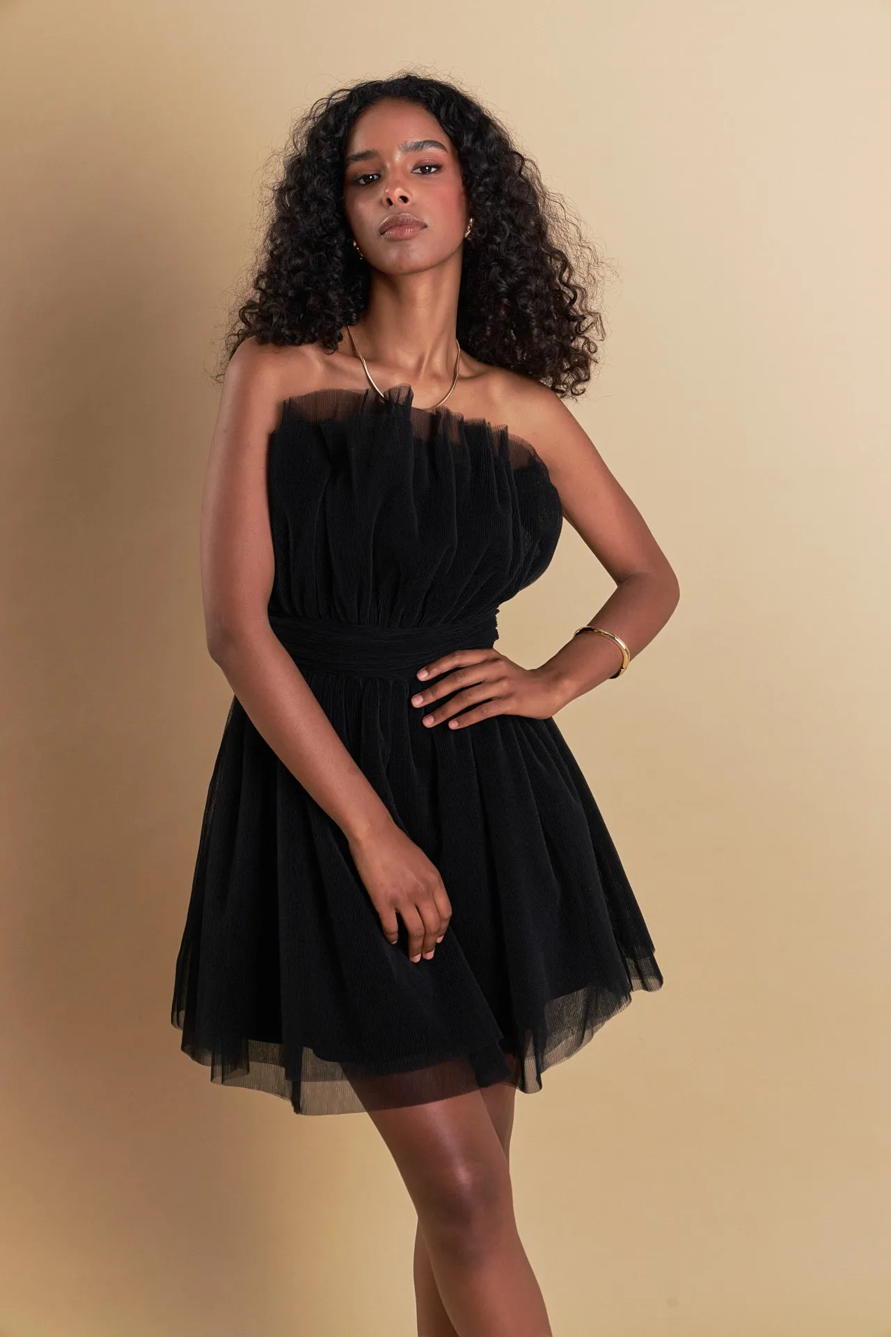 Strapless Mini Tulle Dress sold by Endless Rose