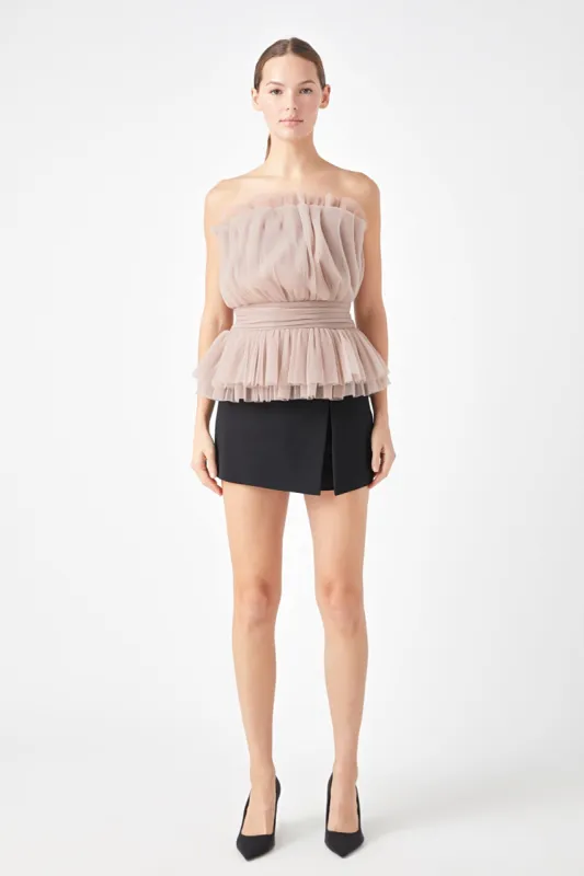 Strapless Tulle Banded Top - Final Sale sold by Endless Rose