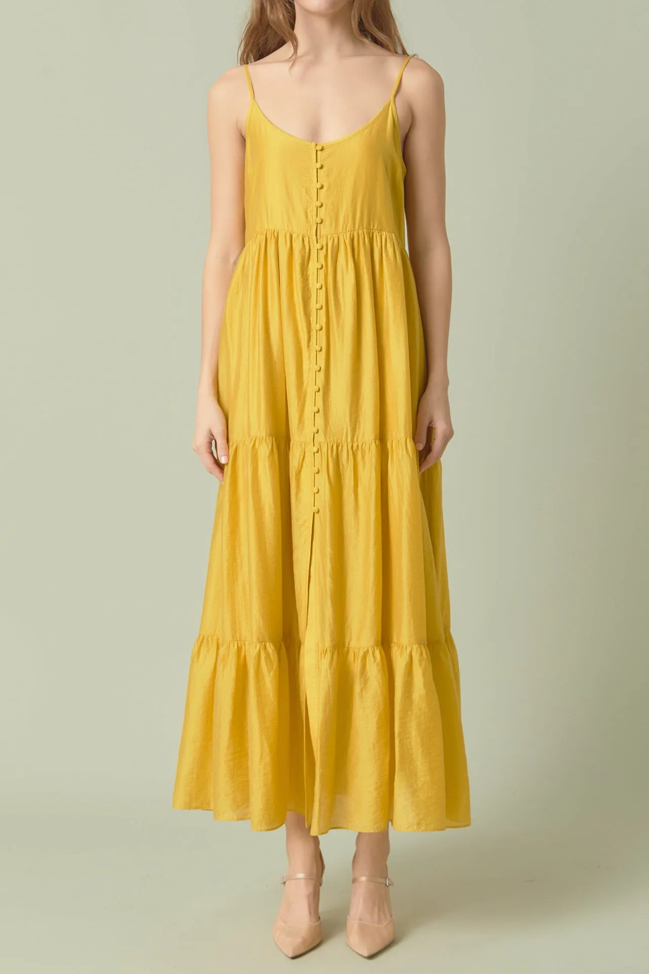 Button Detail Tiered Maxi Dress - Final Sale sold by Endless Rose product image thumbnail 2