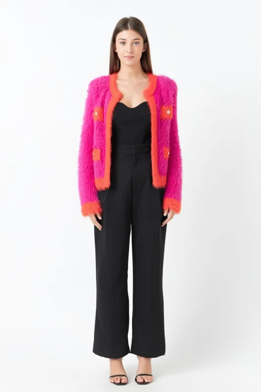 Fuzzy Cardigan sold by Endless Rose