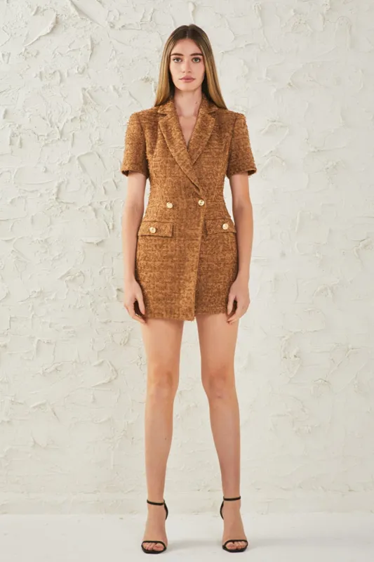 Short Sleeve Tweed Romper sold by Endless Rose