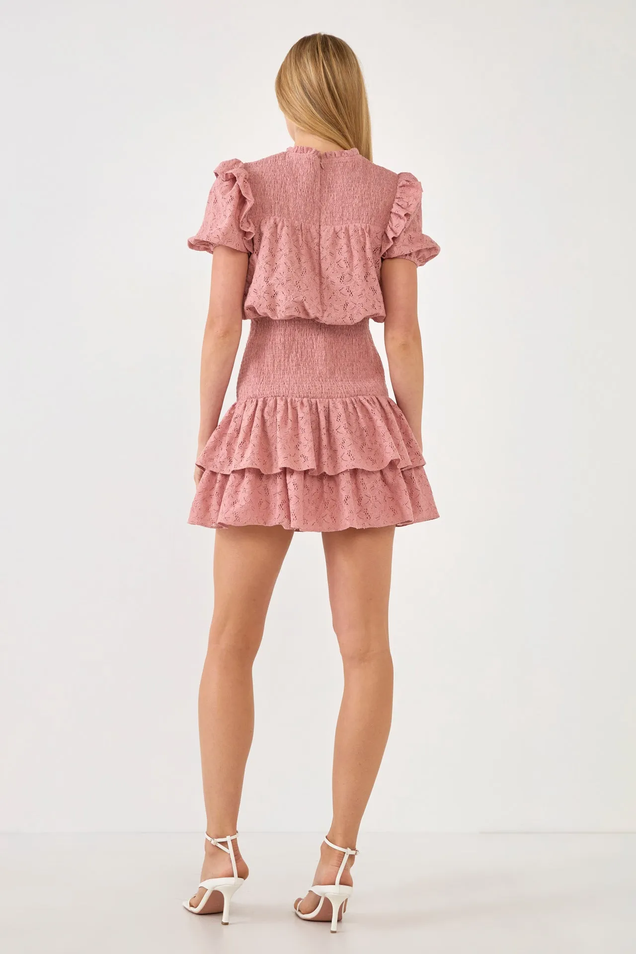 Smocked Lace Mini Dress - Final Sale sold by Endless Rose product image thumbnail 4