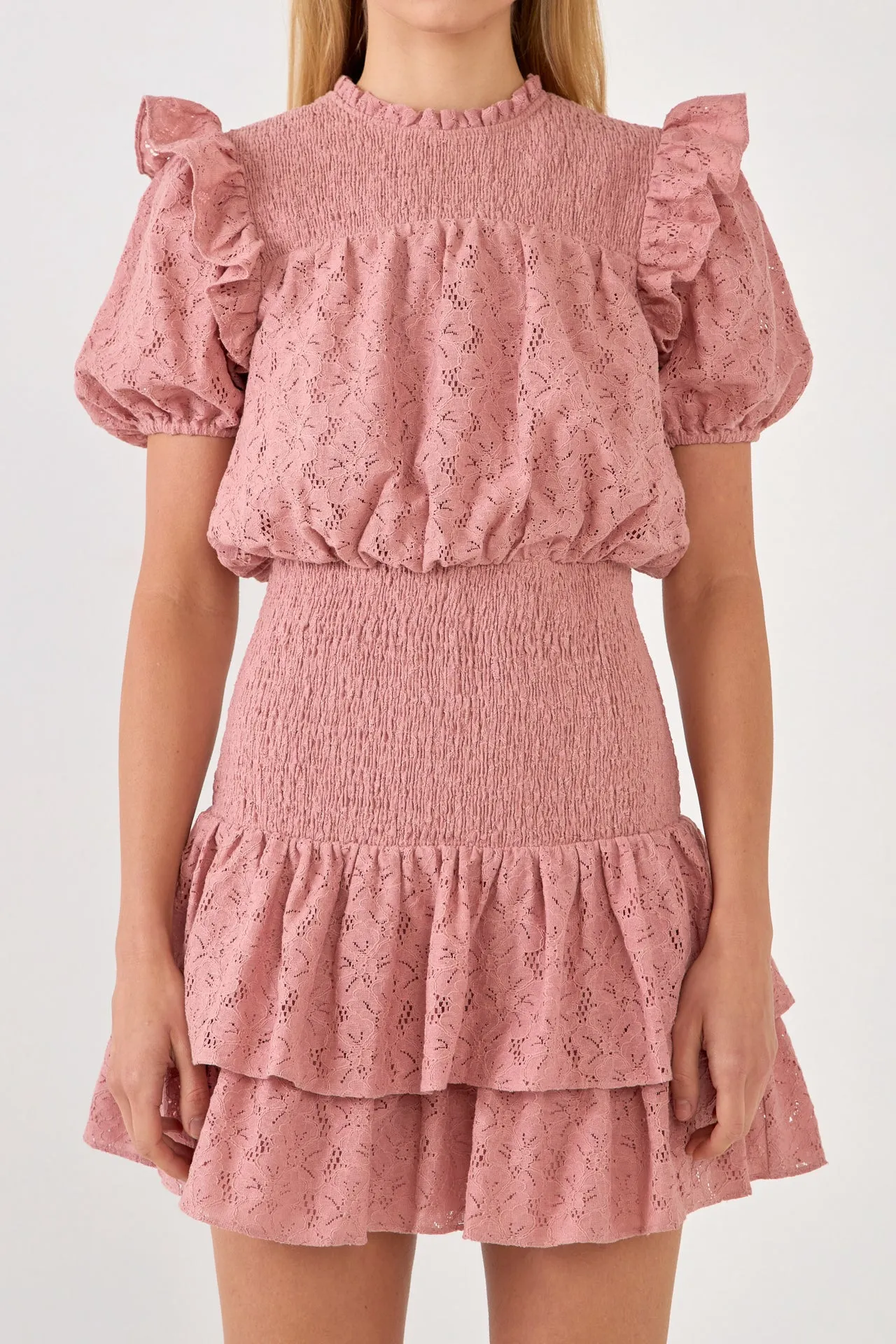 Smocked Lace Mini Dress - Final Sale sold by Endless Rose product image thumbnail 2