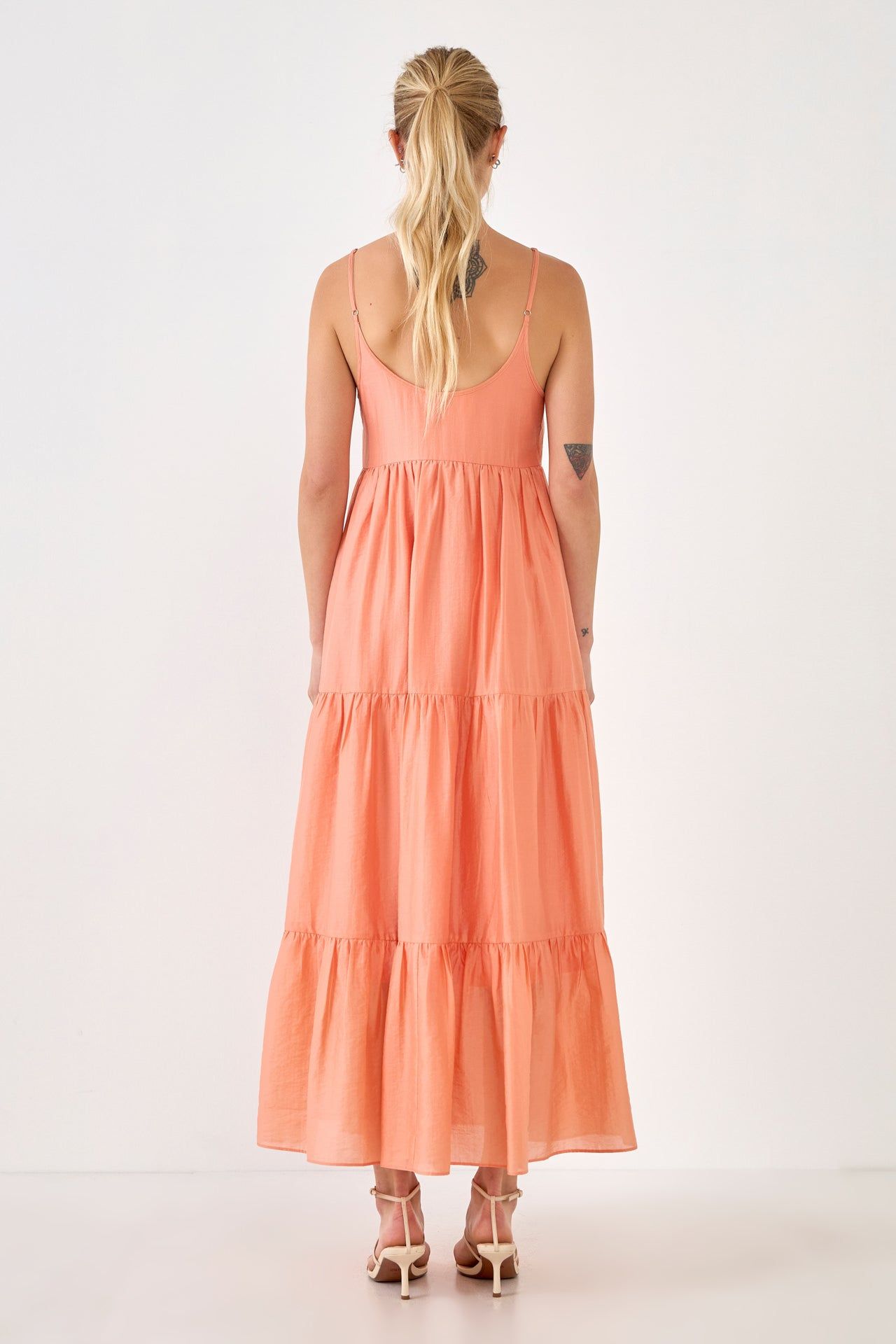 Button Detail Tiered Midi Dress sold by Endless Rose product image thumbnail 4